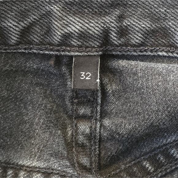 Goldsign Martin Ultra High Rise Denim Straight Leg Jeans Studio Black Sz 32‎ New - Picture 13 of 14